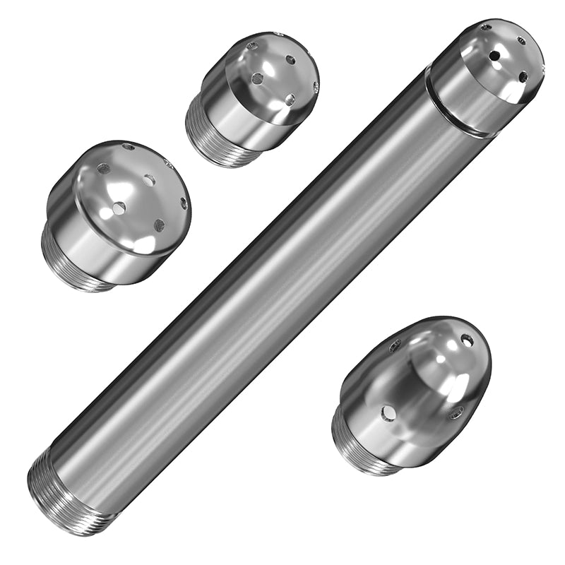 Aluminum Anal Douche with 3Pc Head