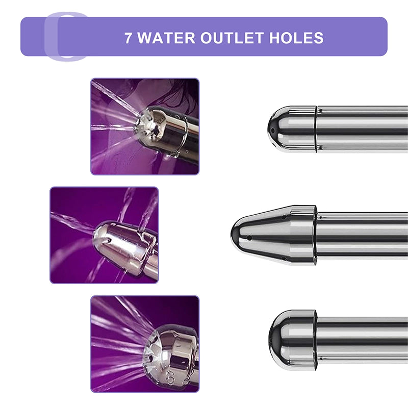 Aluminum Anal Douche with 3Pc Head