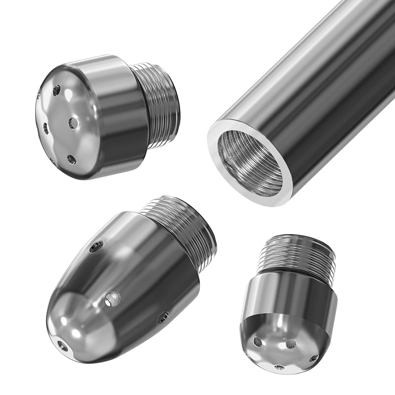 Aluminum Anal Douche with 3Pc Head