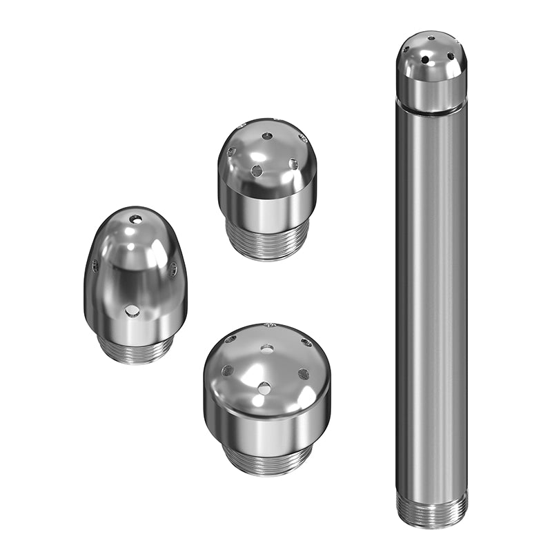 Aluminum Anal Douche with 3Pc Head