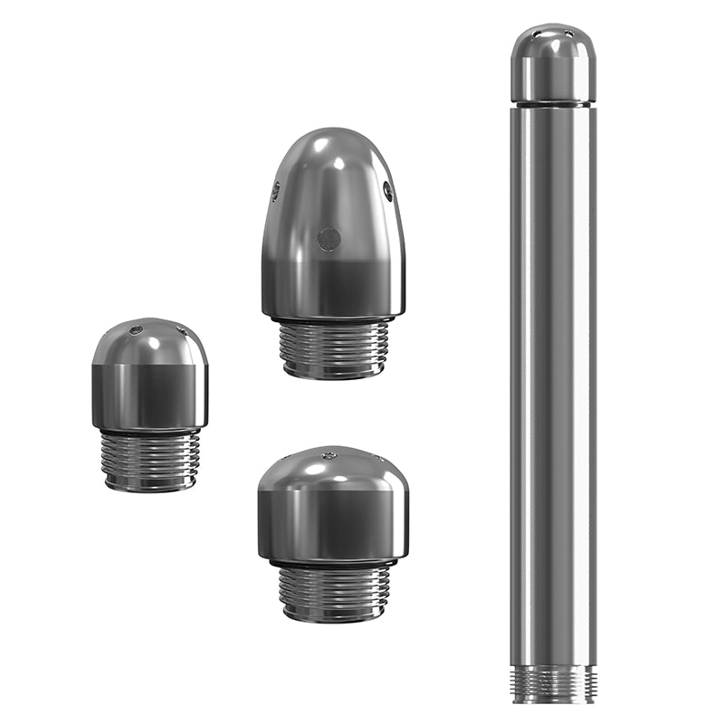 Aluminum Anal Douche with 3Pc Head