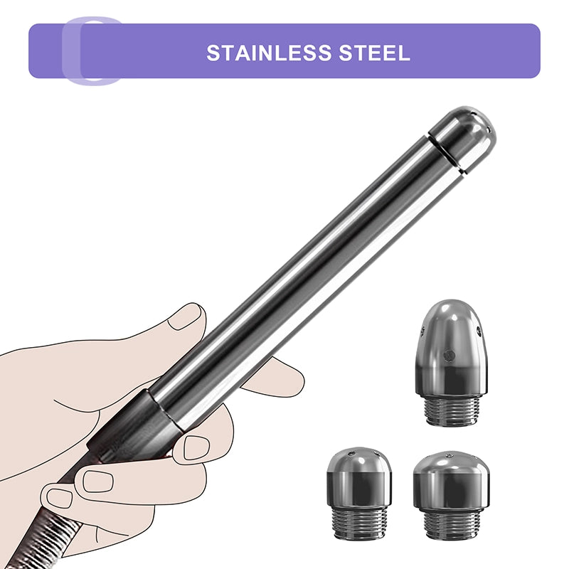 Aluminum Anal Douche with 3Pc Head