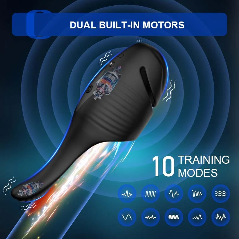10 Vibration Adjustable Buckle Dual Motor Glans Trainer
