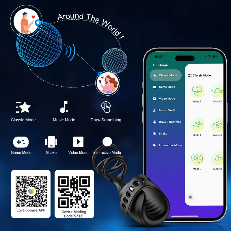 App Control 9 Vibration Glans Trainer with Soft Penis Ring