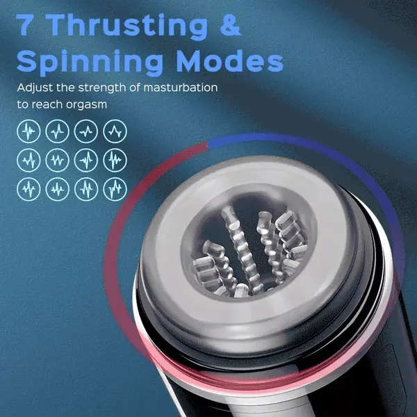 7 Rotation Thrusting Male Masturbator with Suction Base