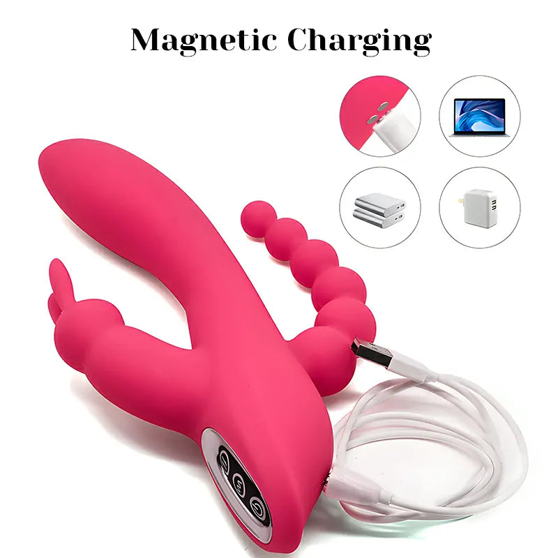 3 In 1 Rabbit Vibrator with 7 Vibration Modes