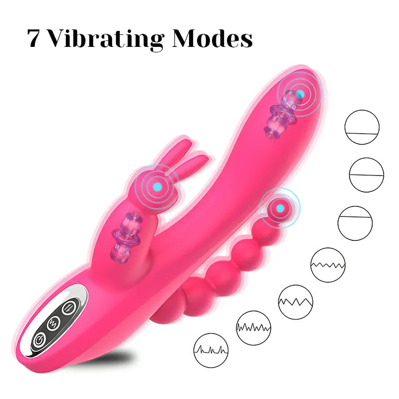 3 In 1 Rabbit Vibrator with 7 Vibration Modes
