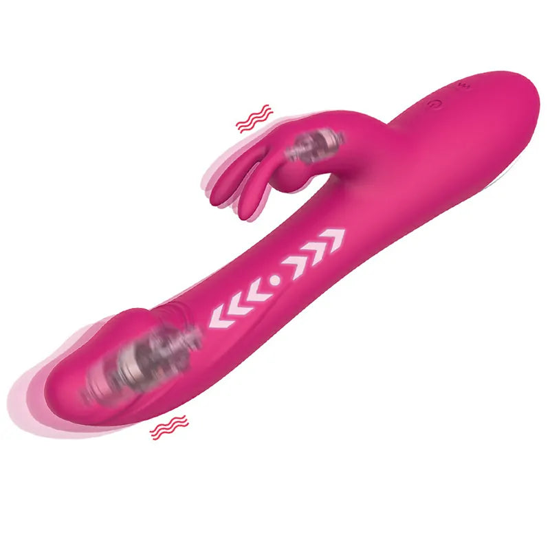 10 Vibration & 3 Thrust Modes Realistic Glans Rabbit Vibrator