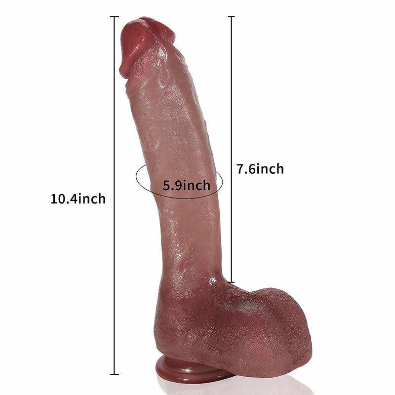 Lifelike Crankshaft Silicone Dildo 10.4Inch