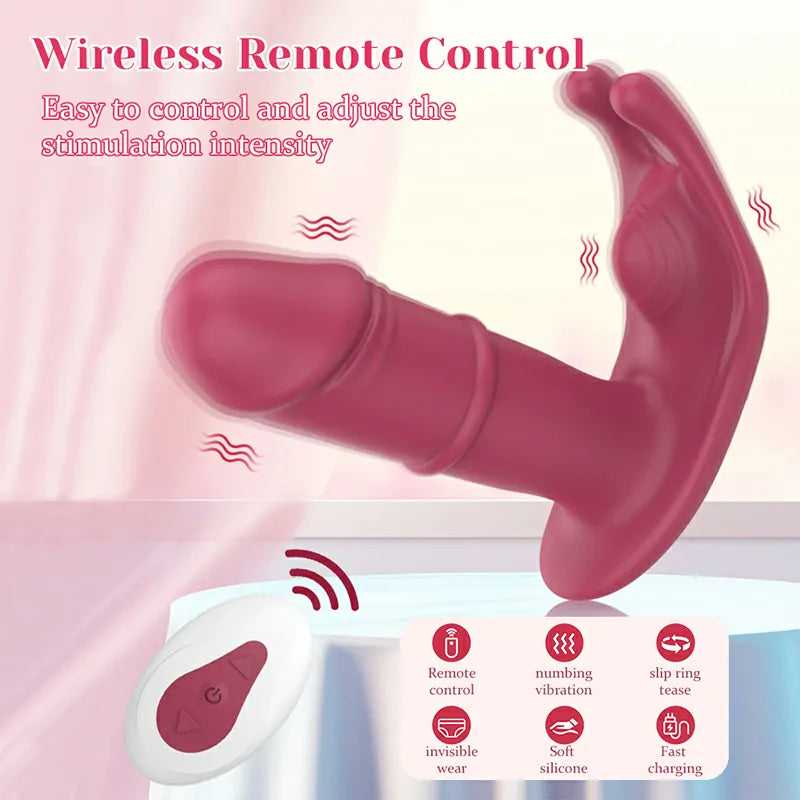 10 Vibration Wearable Silicone Remote Control Vibrator