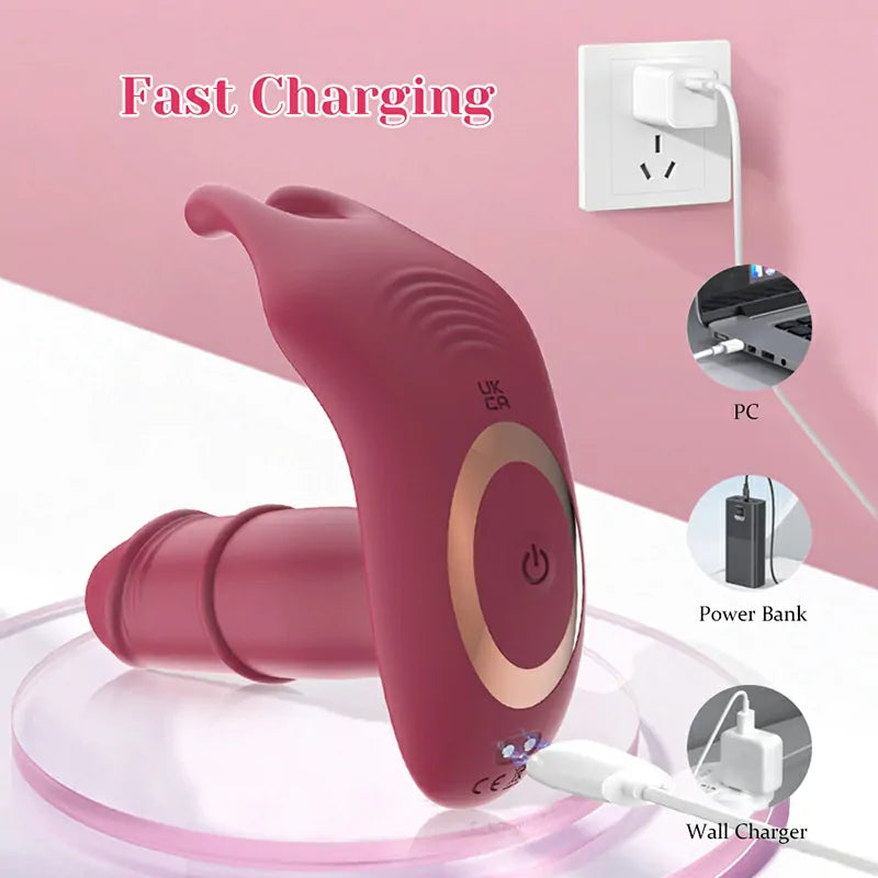 10 Vibration Wearable Silicone Remote Control Vibrator