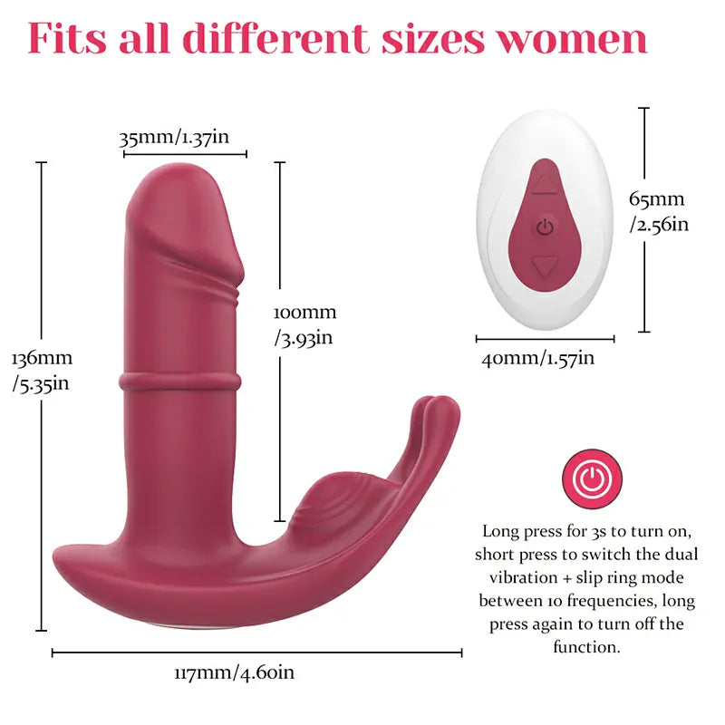 10 Vibration Wearable Silicone Remote Control Vibrator