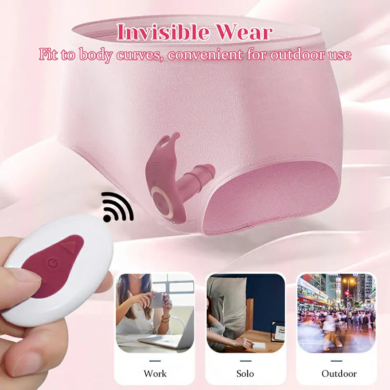 10 Vibration Wearable Silicone Remote Control Vibrator