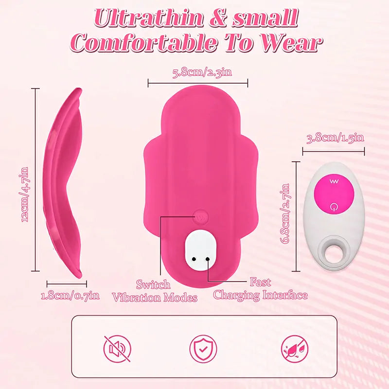 11 Vibration Invisible Wearable Silicone APP Controlled Vibrator