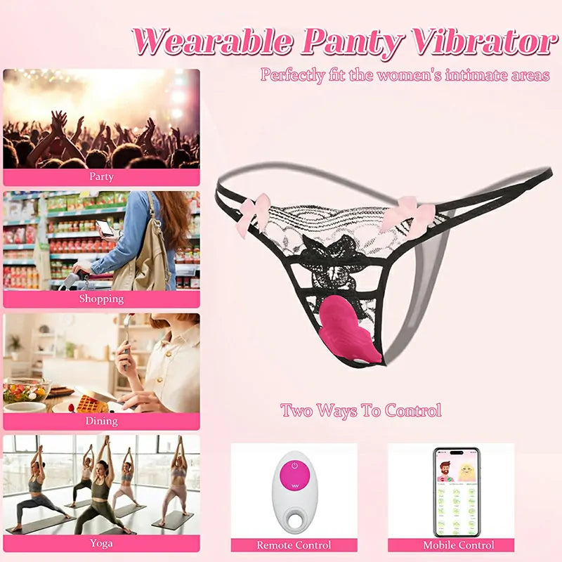 11 Vibration Invisible Wearable Silicone APP Controlled Vibrator