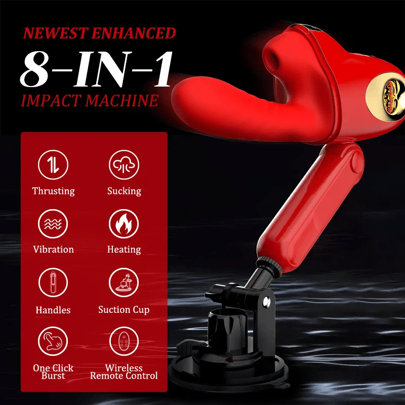 Newest 8 In 1 Thrusting Sucking Vibration Heating Sex Machine
