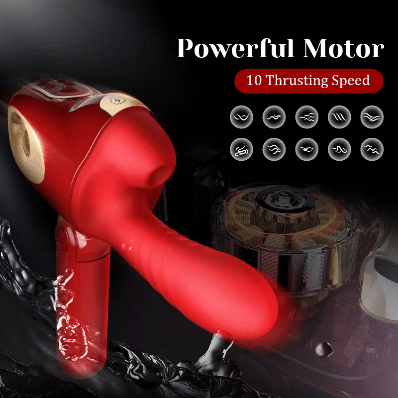 Newest 8 In 1 Thrusting Sucking Vibration Heating Sex Machine
