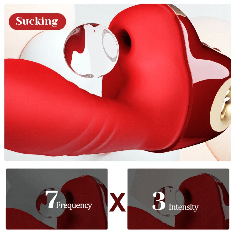 Newest 8 In 1 Thrusting Sucking Vibration Heating Sex Machine