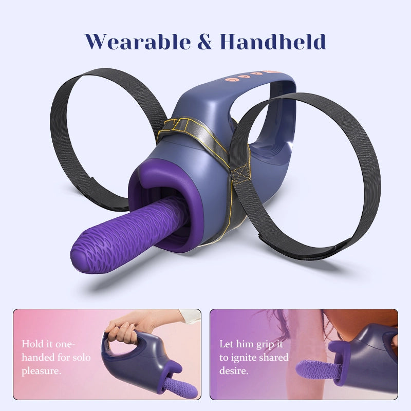 Portable Wearable Telescopic Vibration Heating Sex Machine
