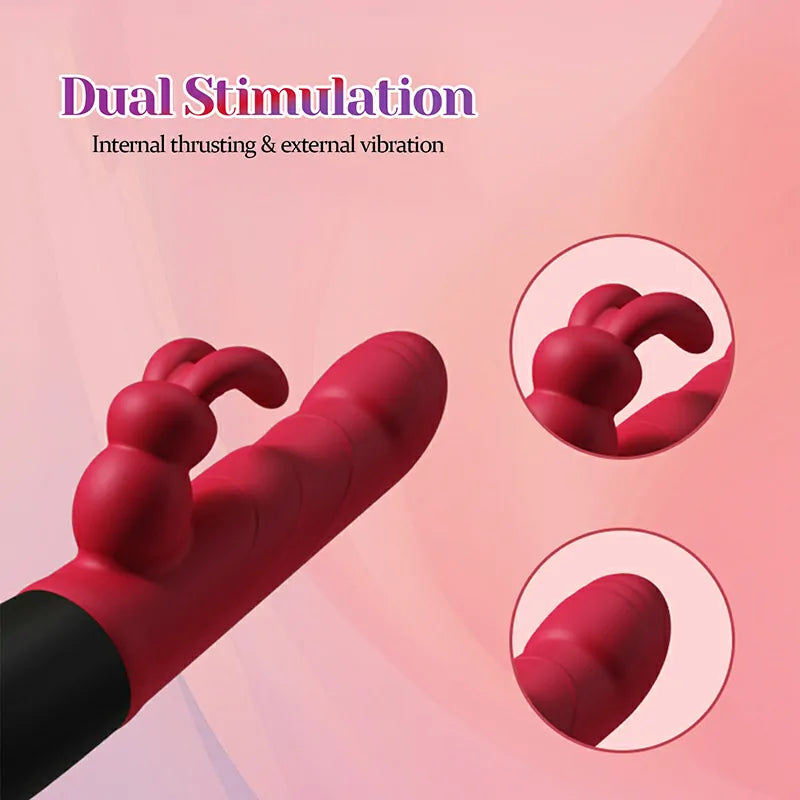 8 Frequency Vibrating & Tapping Thrusting Rabbit Vibrator
