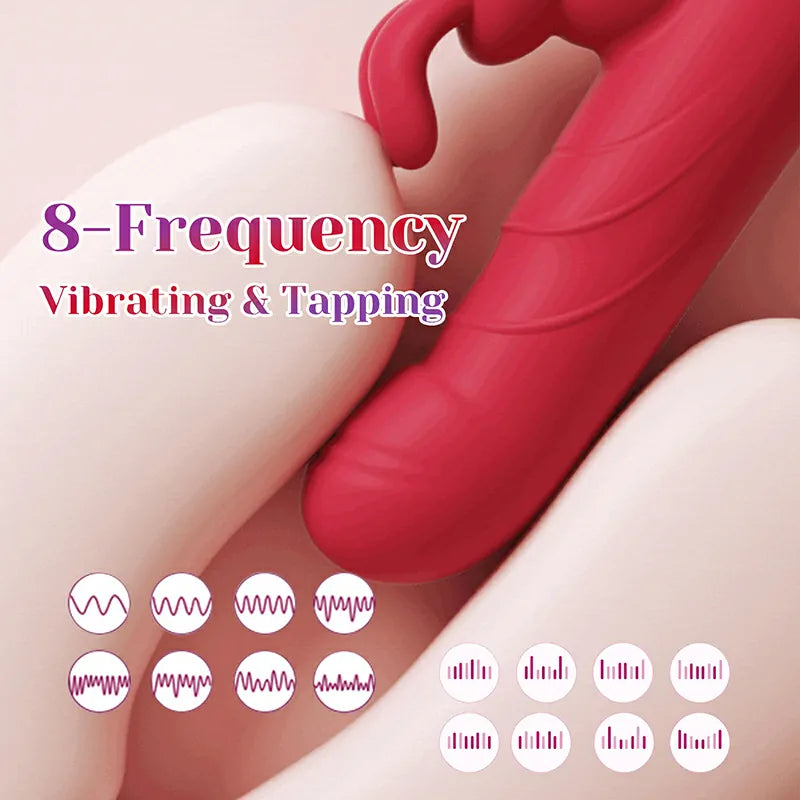 8 Frequency Vibrating & Tapping Thrusting Rabbit Vibrator