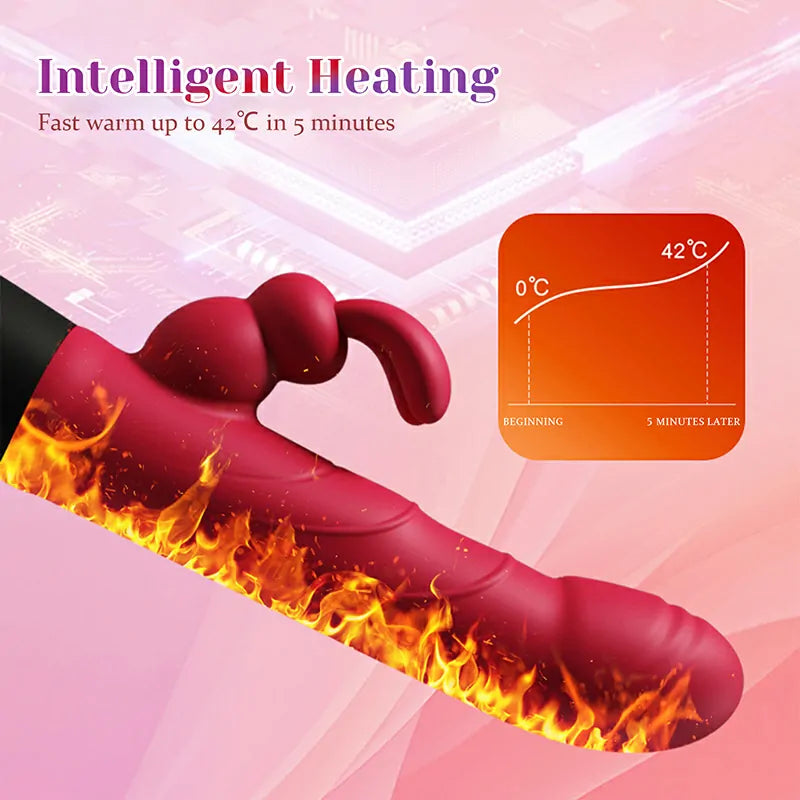 8 Frequency Vibrating & Tapping Thrusting Rabbit Vibrator
