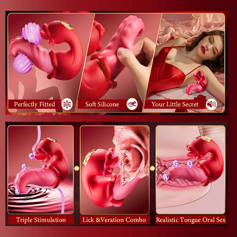 3 ln 1 Strong Licking & Swing Vibrating Tongue Vibrator