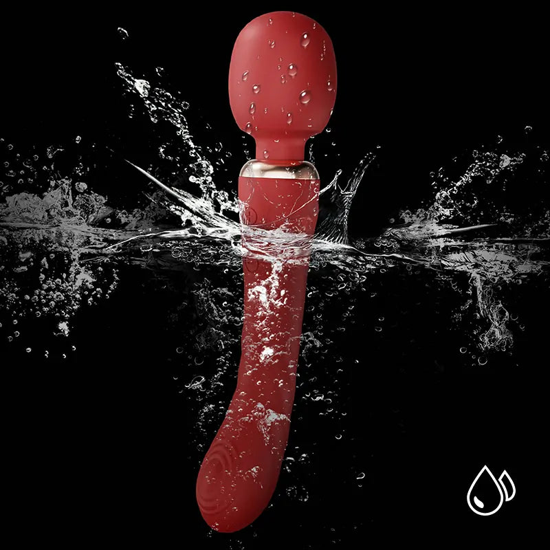 2 in 1 Rechargeable 10 Powerful Vibration Modes Wand Vibrator