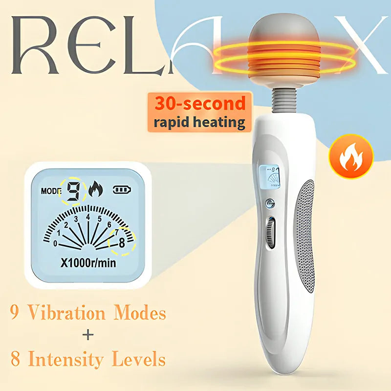 9 Vibration Modes Portable Bendable Wand Vibrator