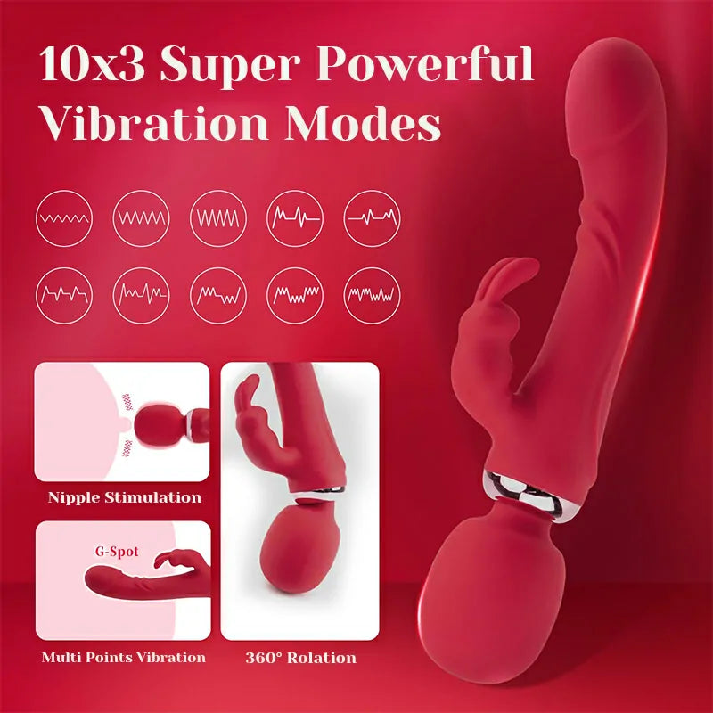 3 In 1 Multi-function Charging Wand Vibrator