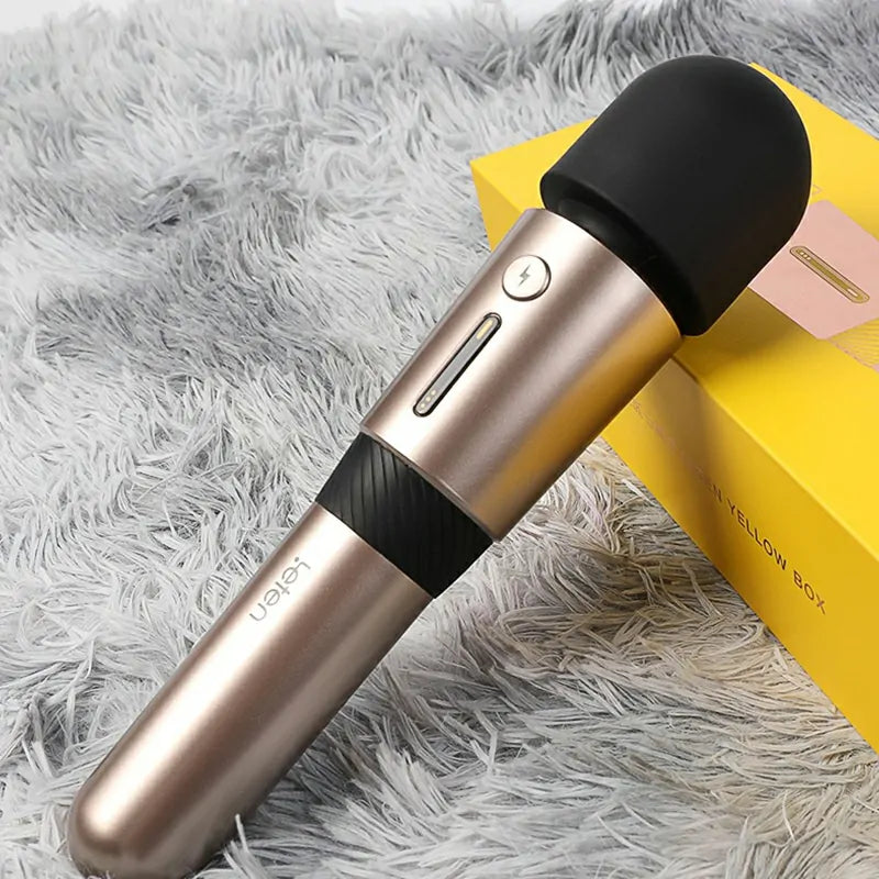 3 Gears Speed & 7 Frequency Vibrating Rechargeable Wand Vibrator