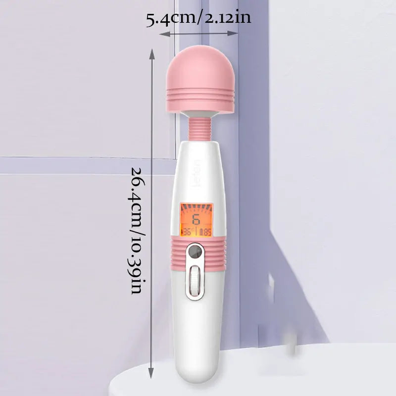 LCD Display Deluxe Rechargeable Wand Vibrator