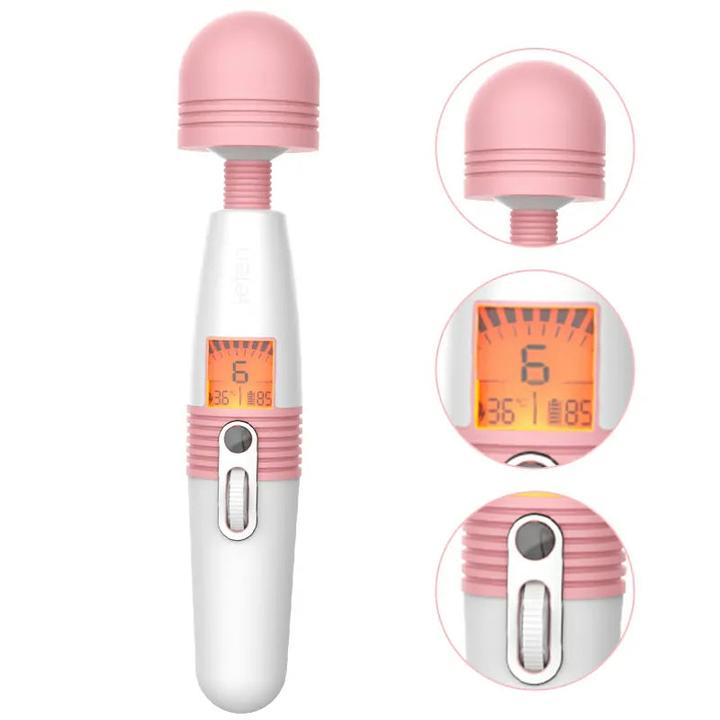 LCD Display Deluxe Rechargeable Wand Vibrator