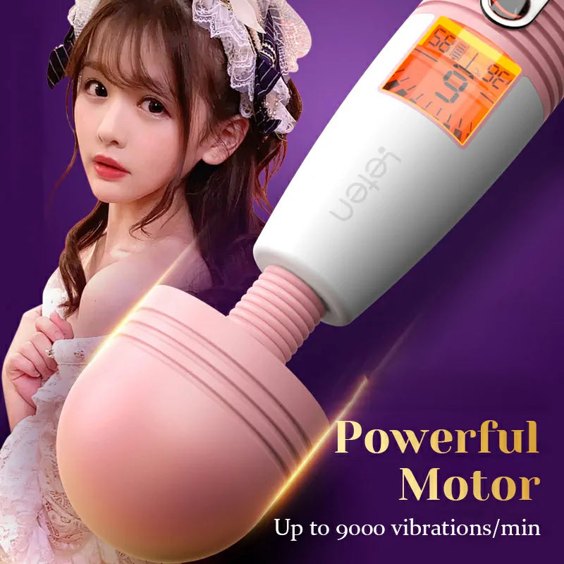 LCD Display Deluxe Rechargeable Wand Vibrator