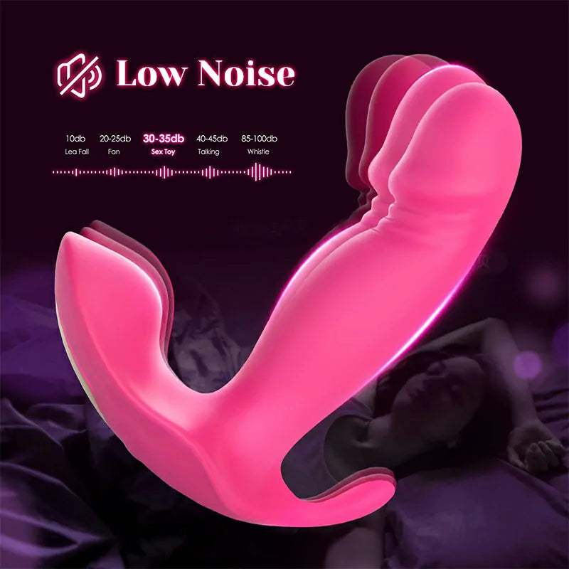 10 Modes Vibrating & Wiggles Remote Control Wearable Vibrator