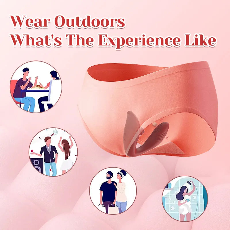 10 Modes Vibrating & Wiggles Wearable Vibrator