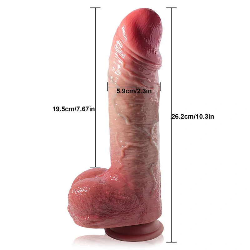 10.3" Ultra Lifelike Thick Thrusting Dildo
