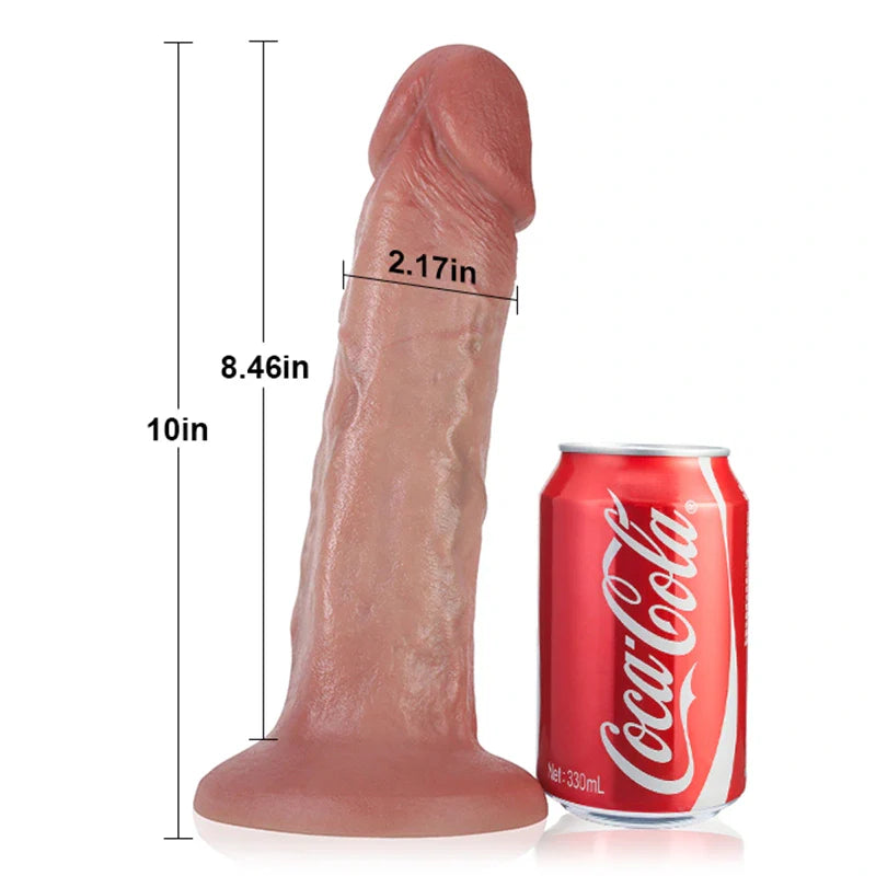10" Super Lifelike Silicone Thick Dildo for Anal Sex