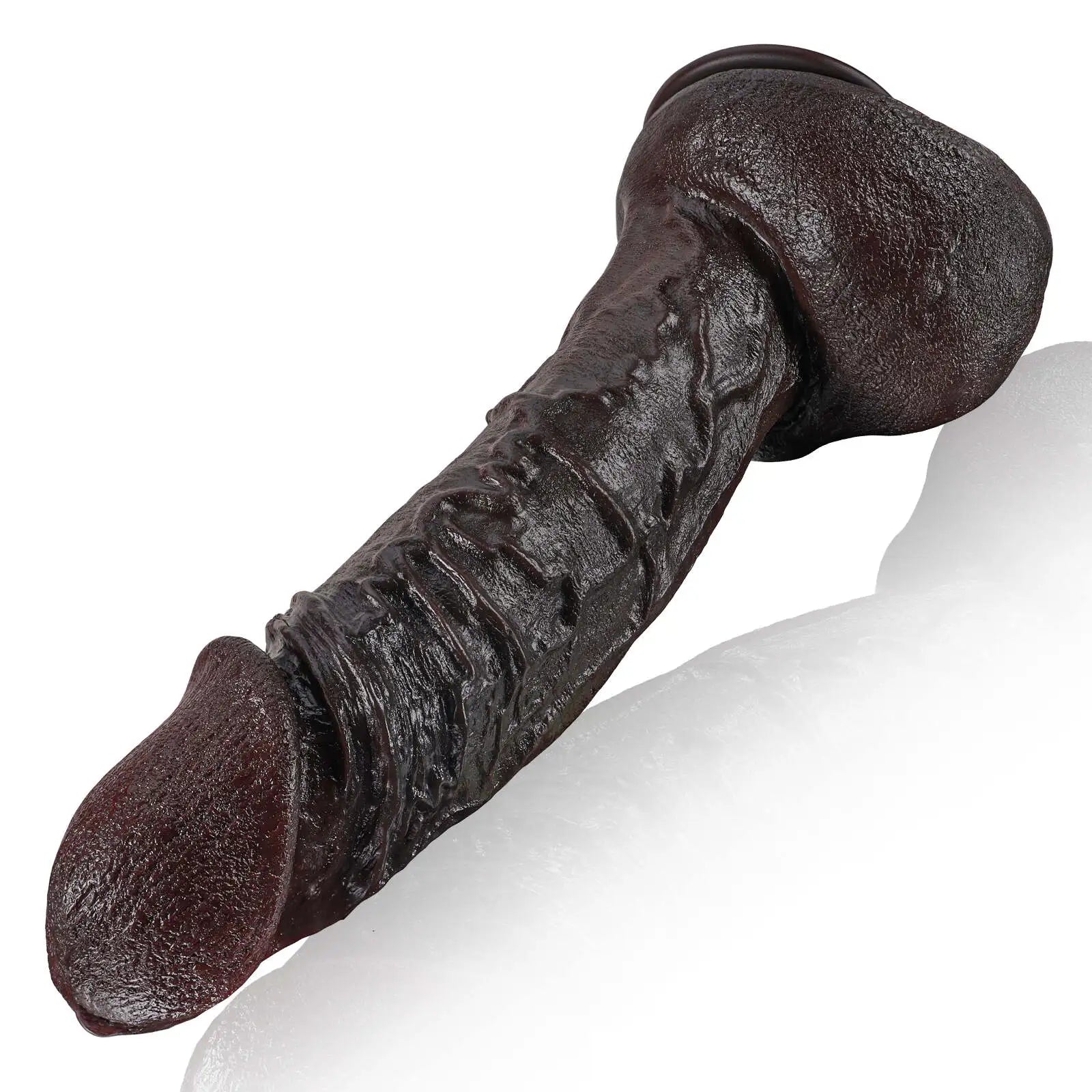 12.4" Giant Realistic Black Dildo with Flexible Keel