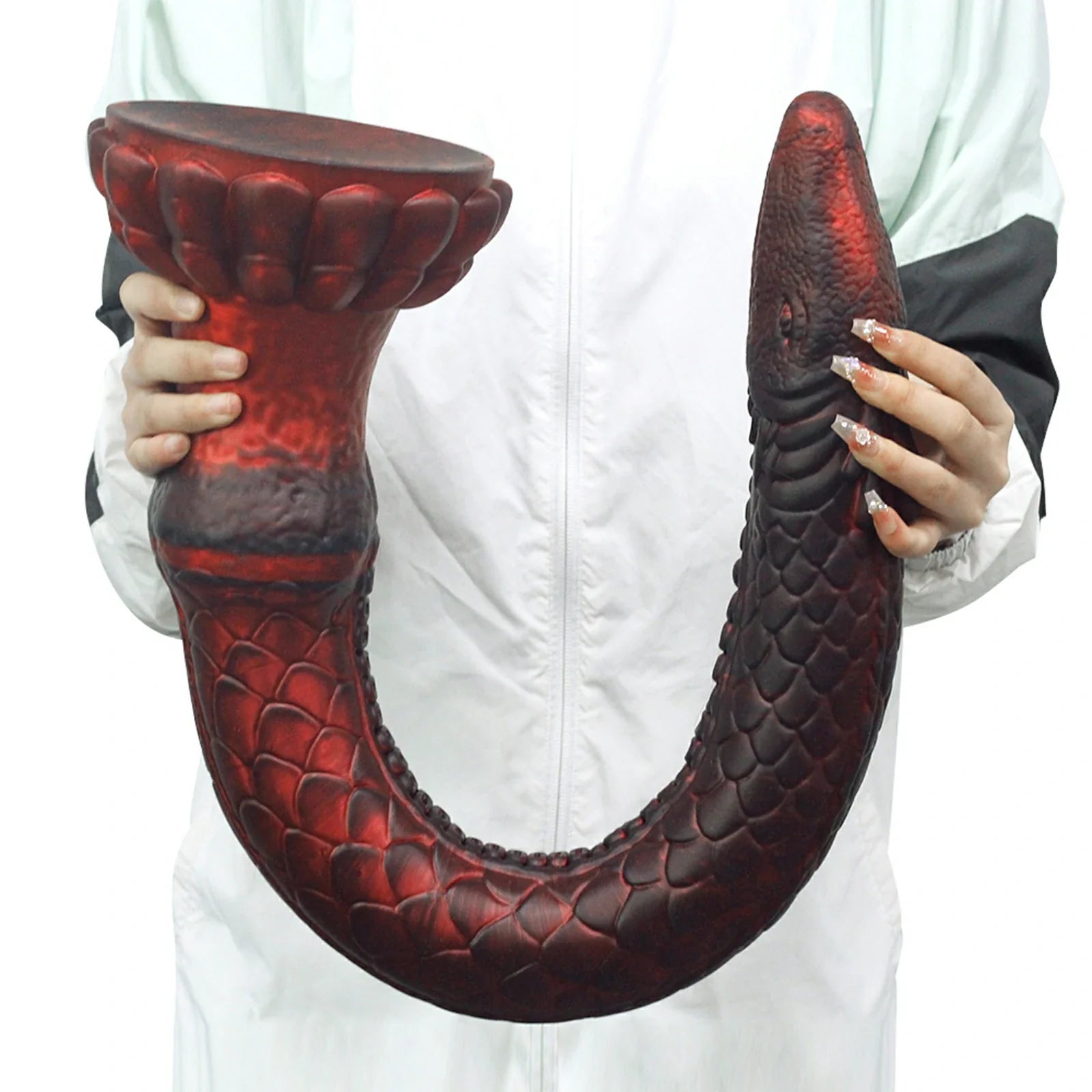 16.4 Inch Soft Silicone Tentacle Dildo Monster Claw Base Fantasy Scales