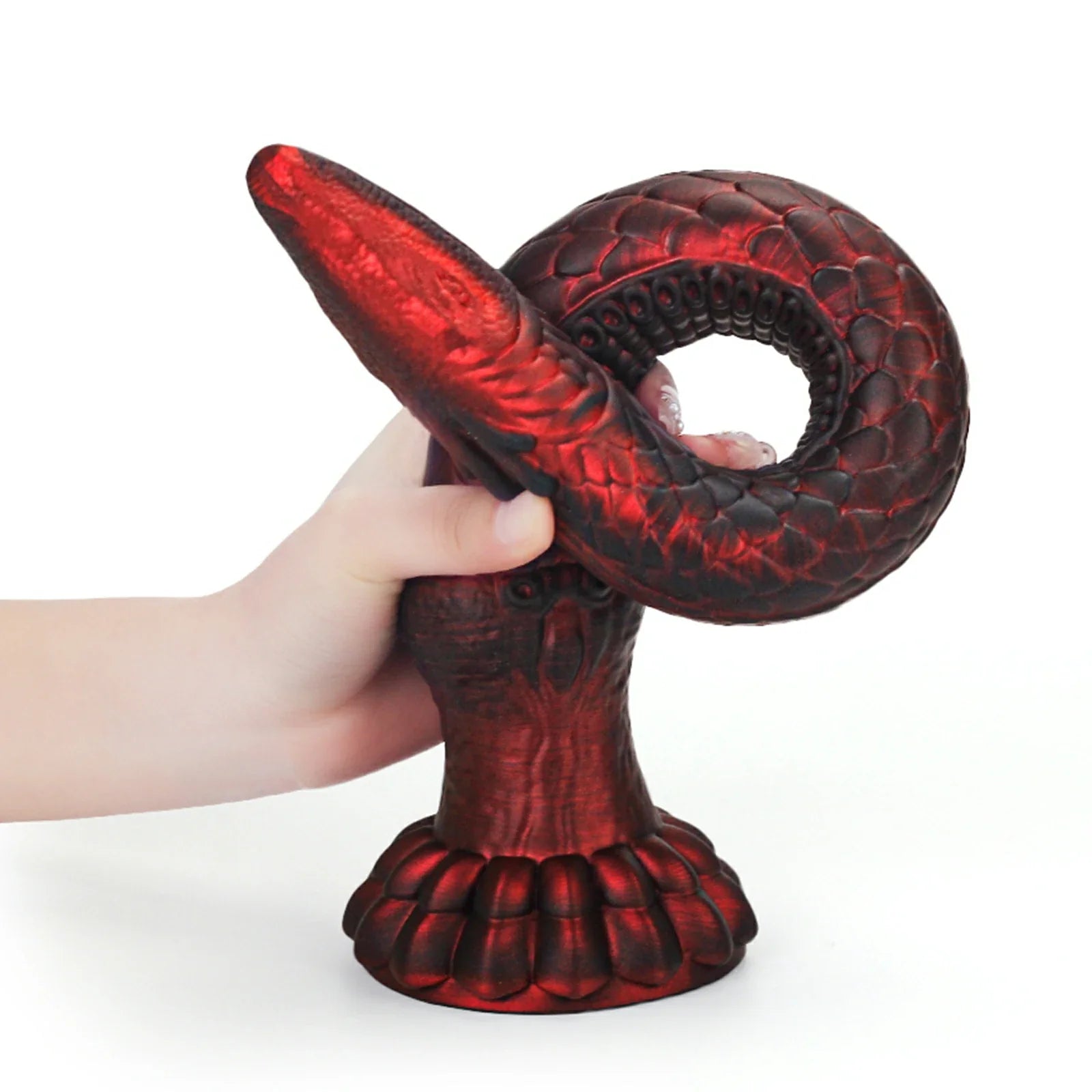 16.4 Inch Soft Silicone Tentacle Dildo Monster Claw Base Fantasy Scales