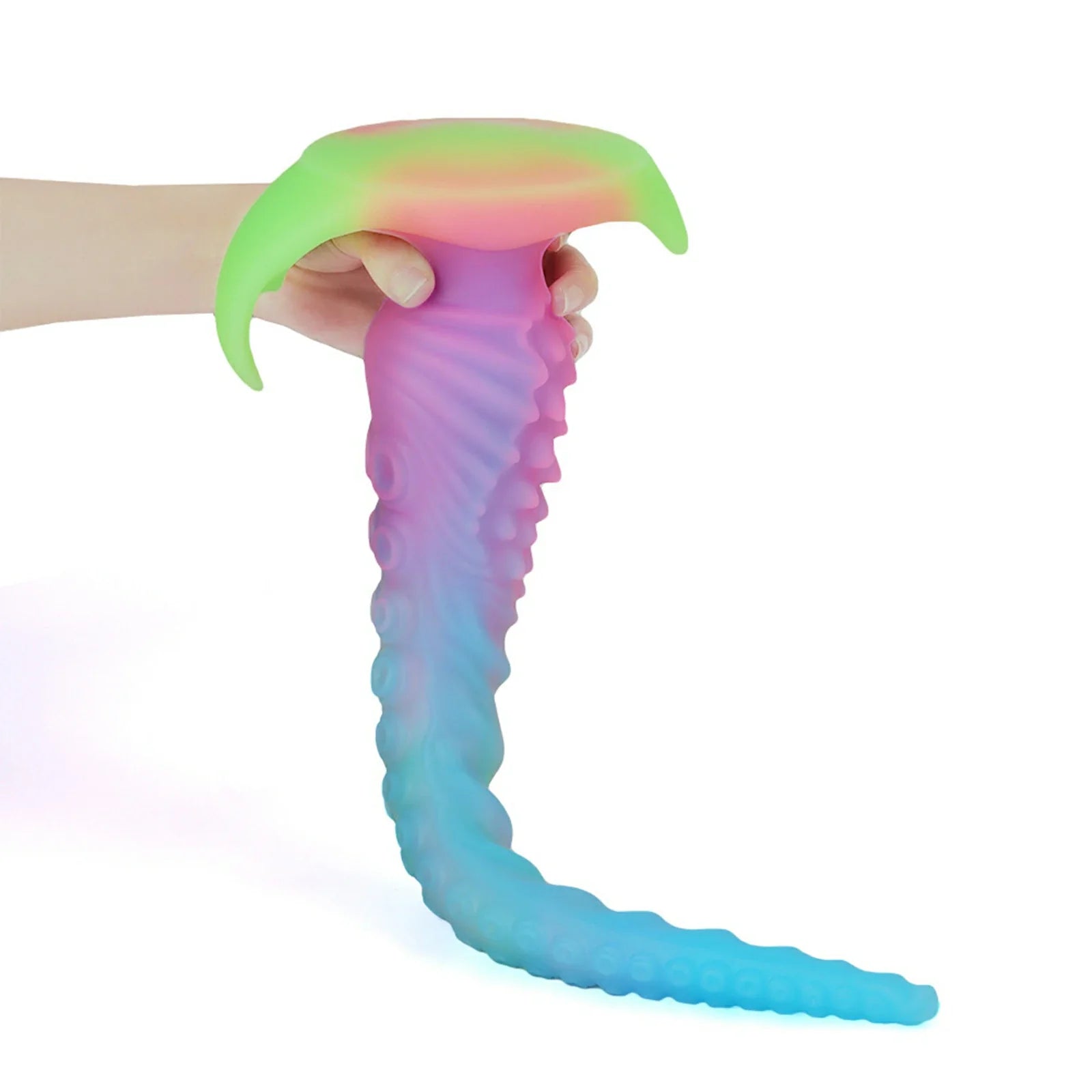 17.5 Inch Fantasy Tentacle Dildo Glow in the Dark Spiked Texture Anal Vaginal Play