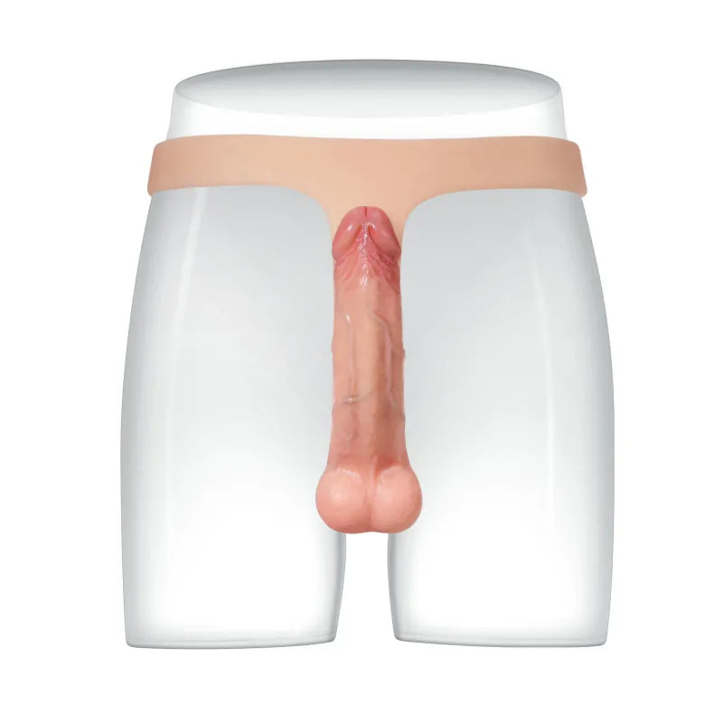 5.9" Ultra-Slim Sexy Thong Style Silicone Strap-On Dildo