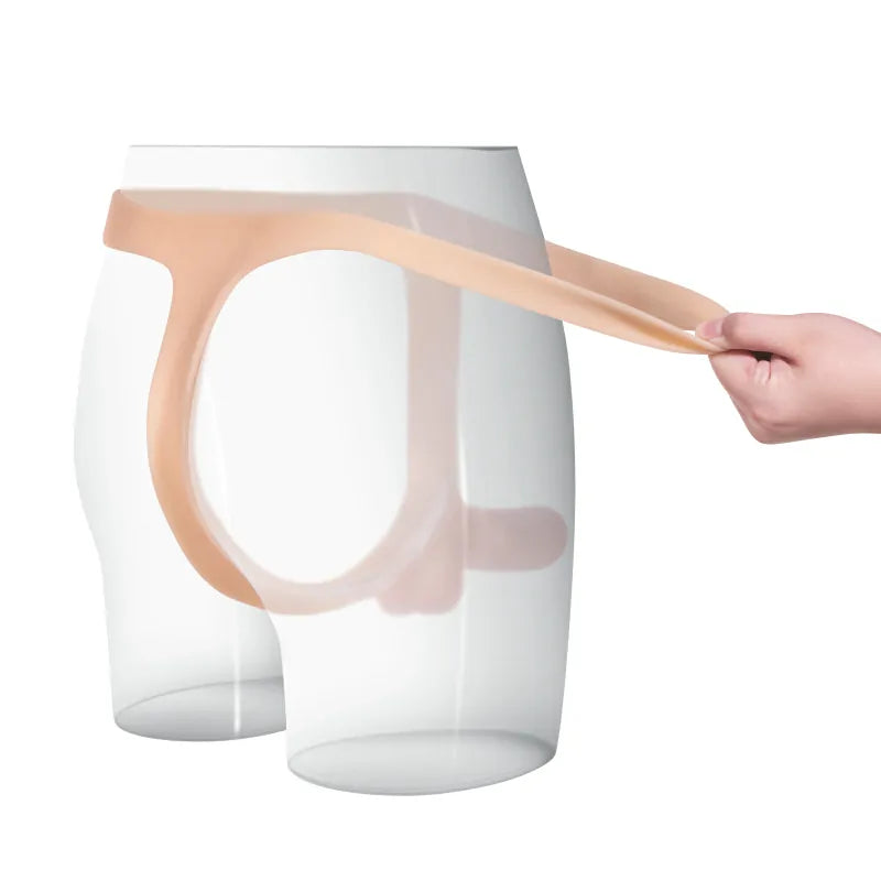 5.9" Ultra-Slim Sexy Thong Style Silicone Strap-On Dildo