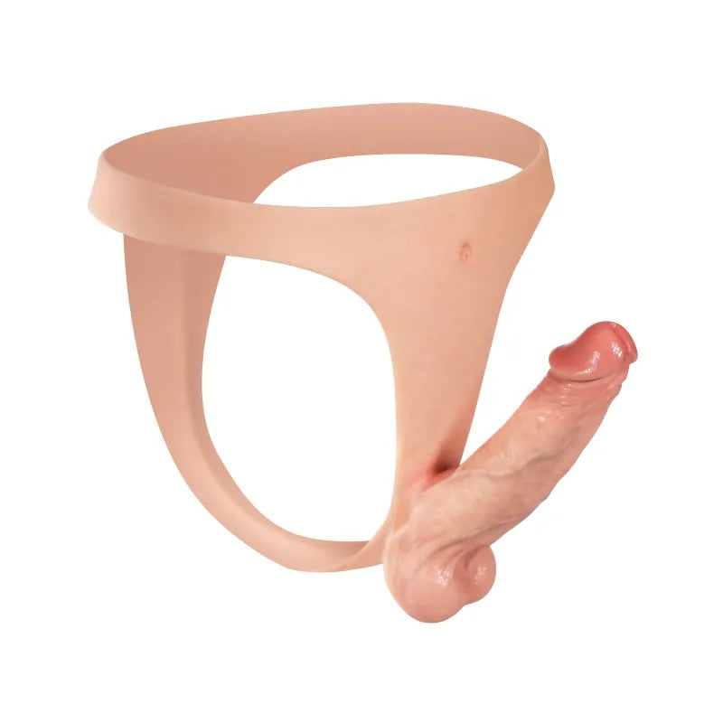 6.3" Realistic Sexy Thong Style Silicone Strap-On Dildo