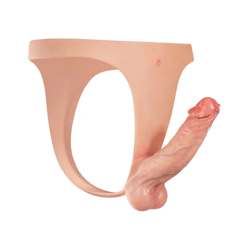 6.3" Realistic Sexy Thong Style Silicone Strap-On Dildo