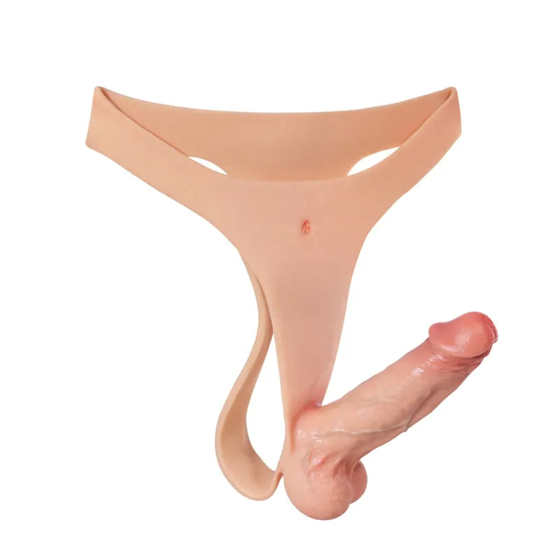 6.3" Realistic Sexy Thong Style Silicone Strap-On Dildo
