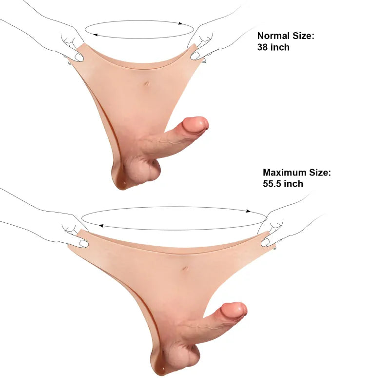 6.8" Wearable Solid Shaft Soft Balls Silicone Strap-On Dildo For Lesbian Couples