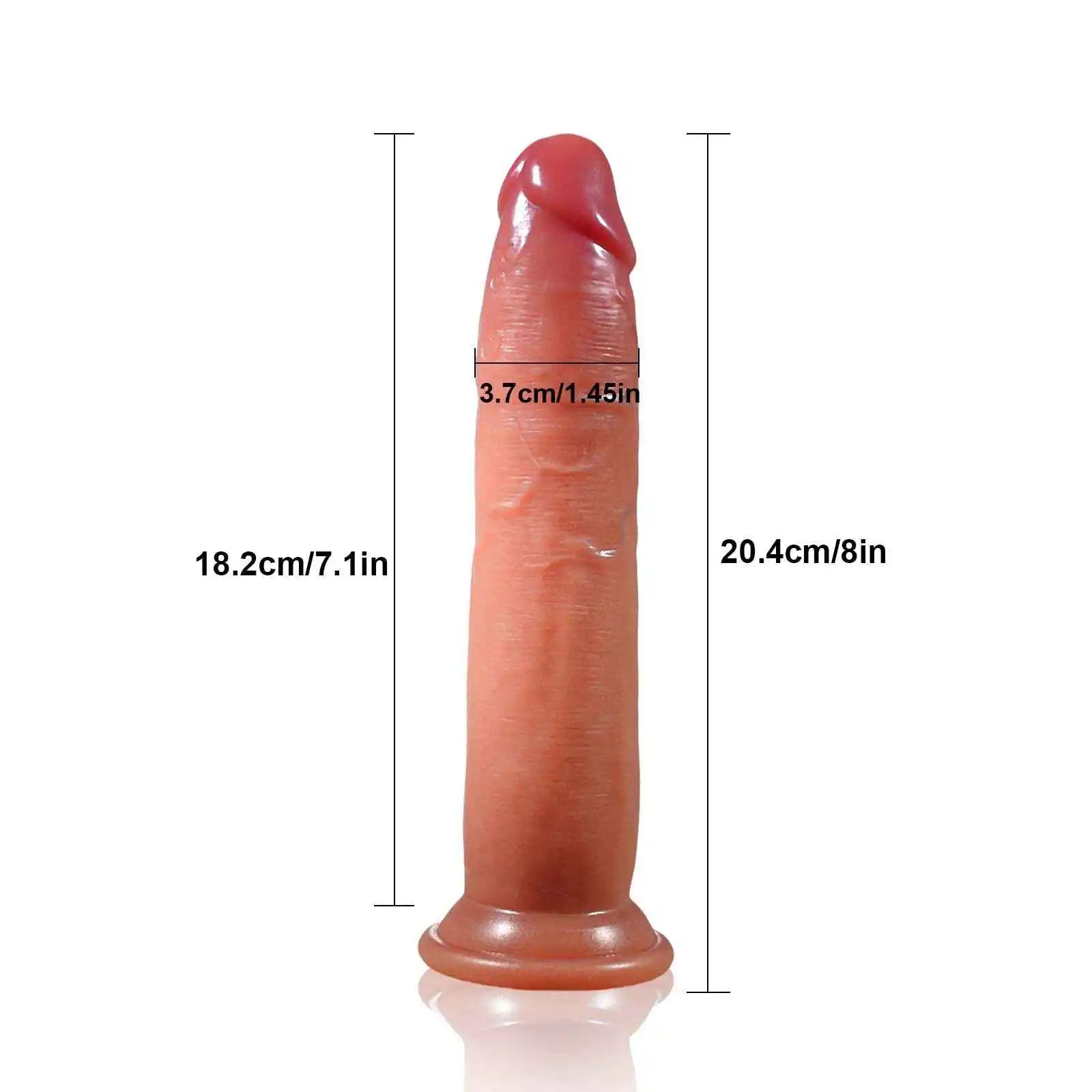 8" Dual Density Silicone Anal Dildo