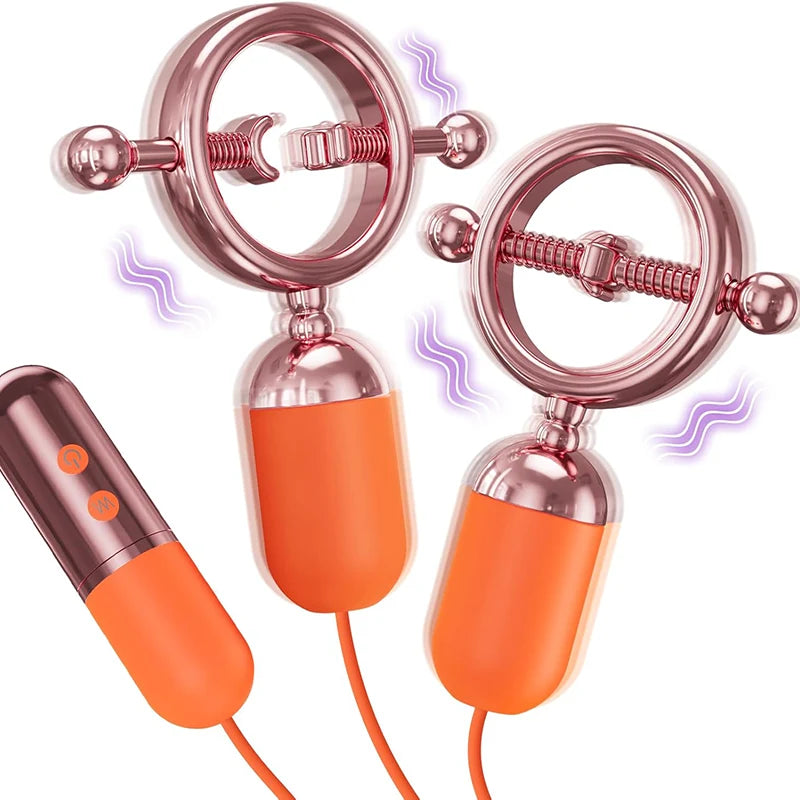 9 Modes Vibrator Nipple Chain